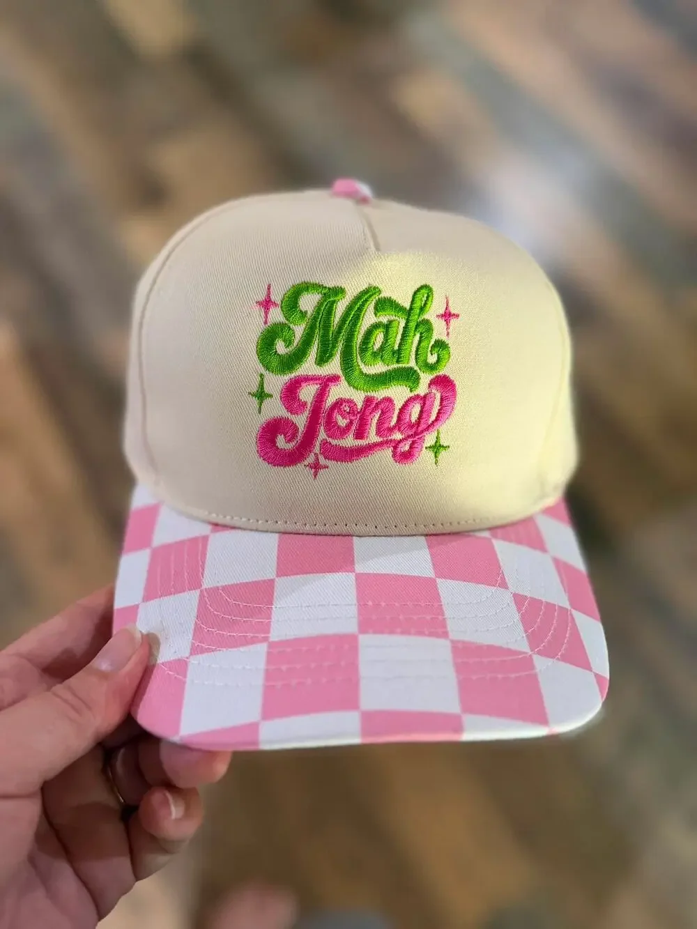 Tired Teachers Social Club Pink Trucker Hat Snapback Embroidered Cap
